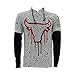 Switch Remarkable - Men's Paint Splatter Bull Hoodie T-Shirt - White/Red