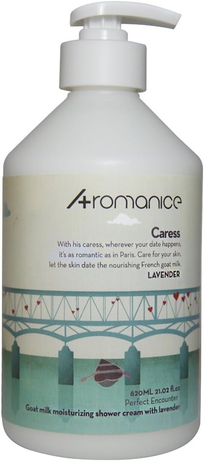 Aromanice Goat Milk Shower Cream,Lavender,Daily Nourishing Refreshing Body Wash,620ML(20.9 Oz)