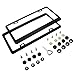GikPal License Plate Frame 2 PCS Aluminum Alloy License Plate Covers Frame Slim Design with Stainless Steel Screw Caps