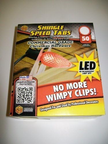 Shingle Speed Tabs Commercial Grade Christmas Hardware - Box of 50 by INDUSTRIAL MOLDING CORPORATION