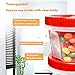 Elegant Life with with Rotating Rack, Durable Plastic Canister Jar with Red Lids, Perfect for Flour, Sugar, Cereals, BPA Free, Leakproof, Microwave/Freezer/Dishwasher Safe,
