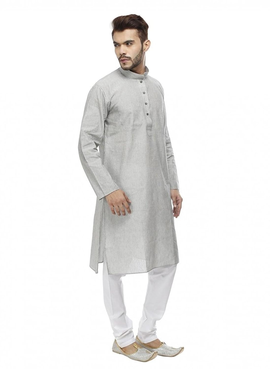 royal kurta mens grey linen kurta pyjama set