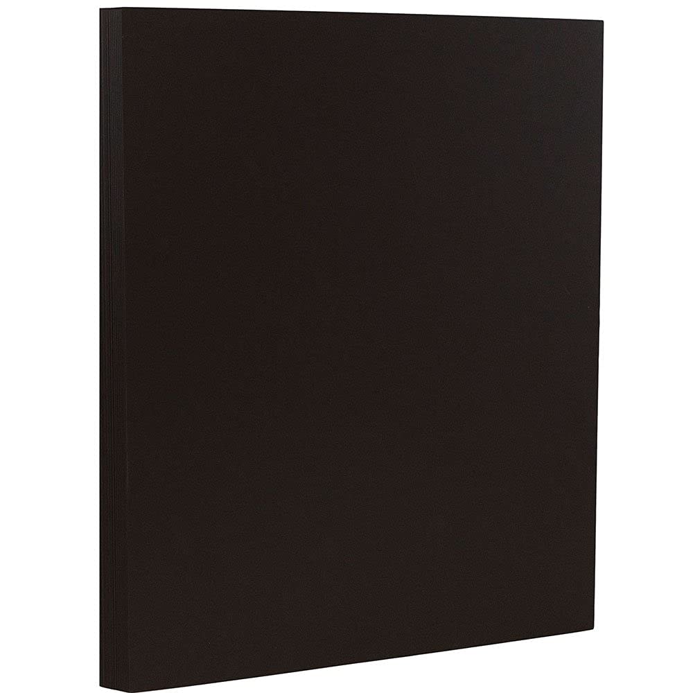 JAM PAPER Matte Paper - 215.9 x 279.4 mm - 105gsm - Black - 50 Sheets/Pack — image 1