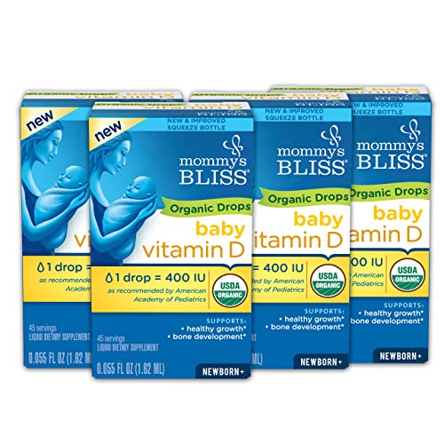 Mommy's Bliss Organic Baby Vitamin D Drops, Promotes Healthy Growth and