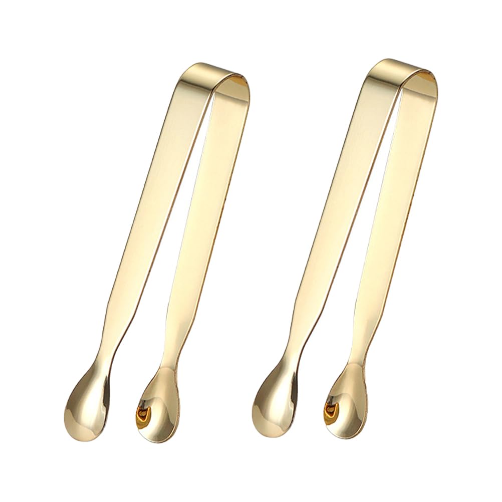 DOITOOL Stainless Steel Tea Clip 4.33 Inch Mini Sugar Cube Tongs Ice Cube Clips Mirror Polished Metal Serving Tongs for Tea Party Coffee Bar