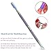 BEZOX Cuticle Pusher, 4PCS Premium Stainless Steel Professional Nail Pushers - Rainbow Color