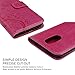 YOKIRIN LG K20 Plus Case, LG K20 V Case, LG K10 2017 Case, Wrist Strap Flip Kickstand PU Leather Wallet Cover Embossed Floral Butterfly with ID&Credit Card Holder 3D Elephant Dust Plug, Rose