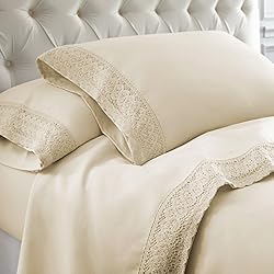 Modern Threads Soft Microfiber Crochet Lace Sheets