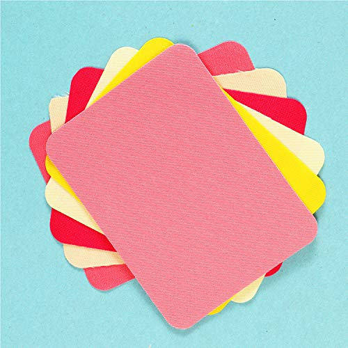 SUBANG 34 Pieces Colorful Iron on Patches for Jeans Clothes Fabric Patches Kit, 29 Colors 4.9 x 3.7 Inch