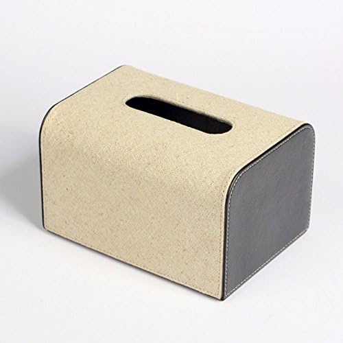 PEIWENIN-Wooden Tissue Box Creative Paper Box Modern Simple Living Room Desktop Tissue Box,Light gray
