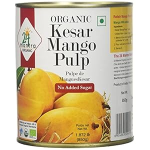 24Mantra Biologische Kesar-mangopulp, 850g