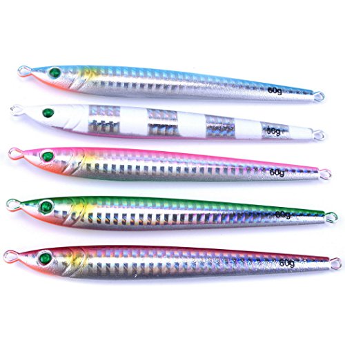 5pcs/lot Deep sea fishing lure lead fish jig 60g metal jig pesca hard bait fishing lure,without hooks