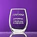 Funny Wine Glass for Adults with “I Do Yoga — Just Kidding… I Drink Wine in Yoga Pants” Saying - Classic, Stemless Wine Glass for Women
