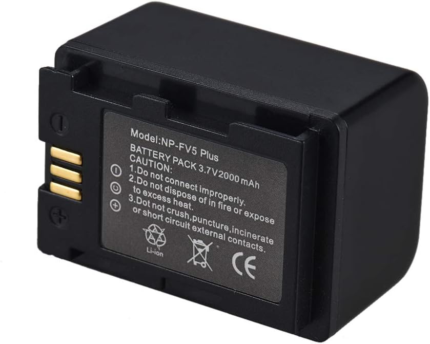 Docooler NPFV5 Plus Rechargeable Camcorder Battery Pack 3.7V 2000mAh Battery for