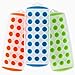 Lily's Home Silicone Mini Ice Cube Trays with Easy Push and Pop Out Materials, Ideal for Sports or Water Bottles, Assorted Bright Colors (11