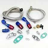 T3 T4 T3/T4 T70 T66 TO4E Turbo Charger Oil Feed Oil Return Oil Drain Line Kit