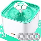 Pet Fountain Cat Dog Water Dispenser With Pump And 4 Replacement Filters - Healthy And Hygienic 2L Super Quiet Automatic Electric Water Bowl, Drinking Fountain For Dogs, Cats, Birds And Small Animals