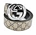 HE-products G-Style unisex Business Casual Belt [3.8CM] (Brown with silver buckle, 115CM[Waist 33-35])