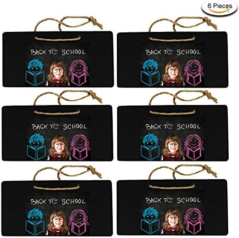 Xage 6 Pack Mini Chalkboards – Black Rectangle Chalkboard Sign for Wedding/Kids Crafts/Food/Classroom/Place cards/Table numbers
