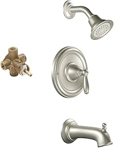 Moen ktsbr-p-t2153epbn Brantford showerhead y 6 1/2-inch caño, níquel