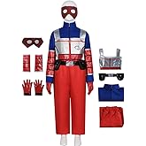 Howenlthy Boys Superhero Henry Suit Danger Halloween Cosplay Costume Outfit Jacket Vest Pants Battle Uniform with Mask