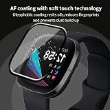 FiiMoo Screen Protector for Fitbit Sense 2 Versa 4 3 2 Pack 3D Full Coverage 5H view 5