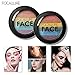DATEWORK Rainbow Highlight Eyeshadow Palette Baked Blush Face Shimmer Color (1#)