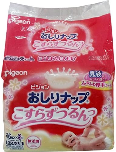 まとめ買い ピジョン おしりナップ こすらずつるんっ 乳液タイプ 詰替用 66枚入 3個 2セット