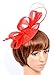 Womens Lady Cocktail Fascinator Hat for Wedding Accessory Red