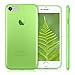 kwmobile Case Compatible with Apple iPhone SE (2022) / iPhone SE (2020) / iPhone 8 / iPhone 7 - Clear Case Soft Slim Flexible Protective TPU Phone Cover - Green