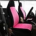 FH Group Heart Patterned Velour Accessory Set (Pink) – Universal Fit for Cars Trucks & SUVs FB150102