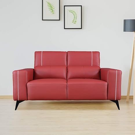 Hometown Salvador Half Leather Two Seater Sofa Rust Amazon In