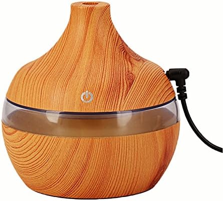 300ML Wood Grain Ultrasonic Cool Mist Humidifier Air Humidifier for Bedroom, Living Room and Office