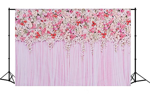 MEHOFOTO Flower Photo Backdrop Seamless Vinyl Photography Background Studio Lilac Backdrop 7×5ft