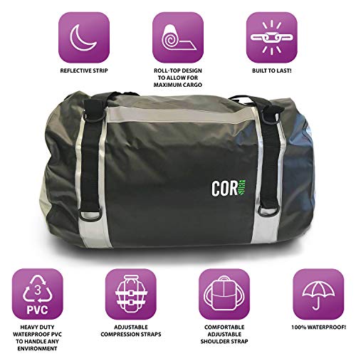Waterproof Duffel Bag 60L Extra Large Heavy Duty Dry Duffle Gear Bag with Durable Compression