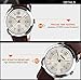 Aposon Men's Classic Quartz Wrist Watch,Roman Numeral Business Watch Casual Analog Watches Waterproof with Leather Band - Brown