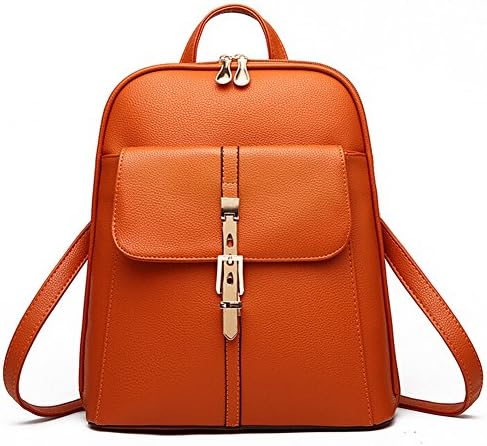 Leeminus Womens Lichee Pattern Leather Zipper Backpack Purse for College Student Croci