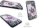 HUIYCUU Case Compatible with iPhone XS Max Case,Mandala Glitter Henna Black Lace Flower Slim Fit Soft Bumper Shockproof Matte Hard Back Cover Girls Blossom Design for iPhone Xs Max Plus, Purple Floral