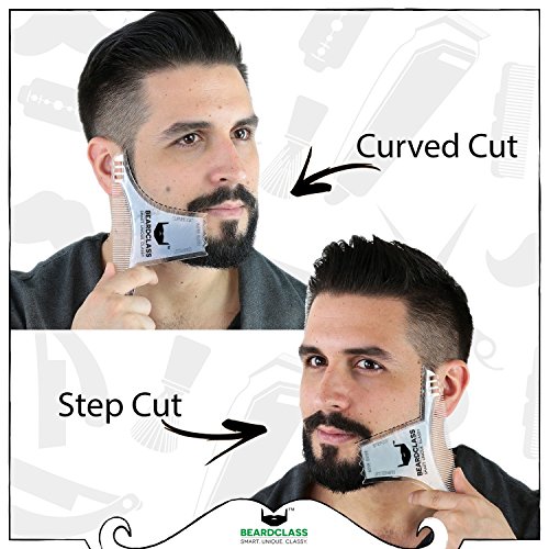 BEARDCLASS Beard Shaping Tool 6 in 1 Comb Multiliner Beard Shaper