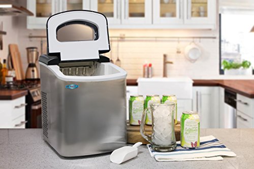 Mr. Freeze MIM-18 Maxi-Matic Portable Ice Maker with Lid, Black (Stainless Steel) - Thumbnail 6