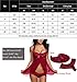 Avidlove Women Lace Nightwear Halter Lace Strap Chemise Babydoll Lingerie Set Dark Violet
