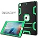 TIANLI Case for iPad 9.7 2018,Case for iPad 6th Generation Three Layer Heavy Duty Shockproof Protective Hybrid High Impact Resistant Cover with Kickstand for iPad 2017/2018,Black Mint
