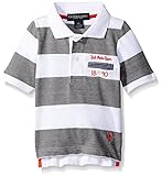 U.S. Polo Assn. Little Boys Striped Jersey Polo Shirt, Black, 5/6