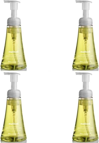Method Foaming Hand Soap Green Tea 300ml 4 Pack Biodegradable Non-Toxic
