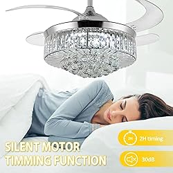 Panghuhu88 42" Invisible Ceiling Fan Chandelier