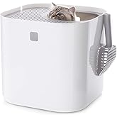 Modkat® Litter Box, Top-Entry, Includes Scoop and Reusable Liner - White