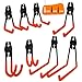 Wohome Garage Storage Utility Double Hooks, 8-Pack Heavy Duty Wall Hooks for Organizing Power Tools, Ladders, Bulk Items, Bikes, Ropes and More