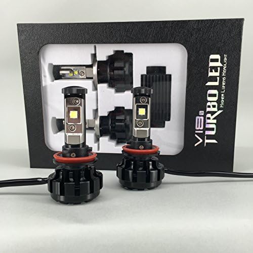 All Seasons LED V18 Cree XHP-50 LED Headlight Kit 80W &amp; 9600Lm/Set, Xenon White 6000K (H11/H9/H8)