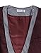 H2H Mens Fashion Business Suit Layered Four-button Tailored Vest With Chain Rings WINE US L/Asia XL (CMOV01)