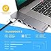 ODOMY USB C HUB for MacBook Pro 2019 2018 2017 2016 13-15 Inch, 8-in-1 Type C Adapter with Ethernet, Thunderbolt 3, 4K HDMI, 2 USB 3.0 Ports, 1 USB 2.0 Port SD TF Card Reader